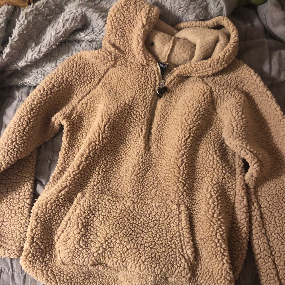 Rue 21 sherpa quarter zip hoodie
